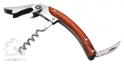 Нож сомелье в металлическом футляре, открытый
