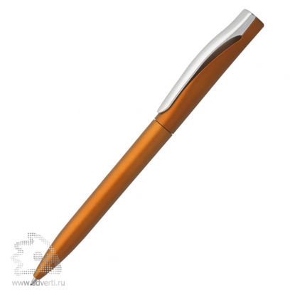 Ручка шариковая Pin Silver, оранжевая