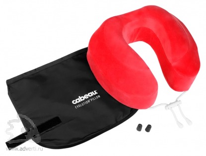 Подушка под шею для путешествий CaBeau Evolution, чехол для хранения и беруши входят в комплект