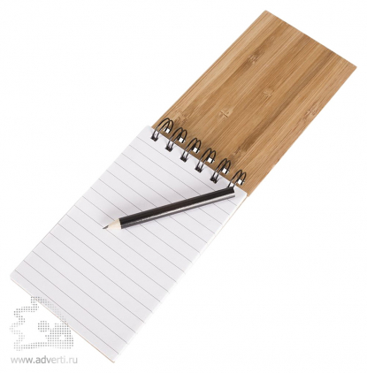 Блокнот на кольцах  Bamboo Simple в открытом виде