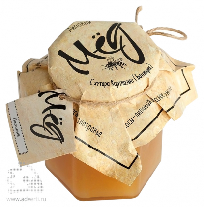 Набор Лукошко с медом, липовый мед