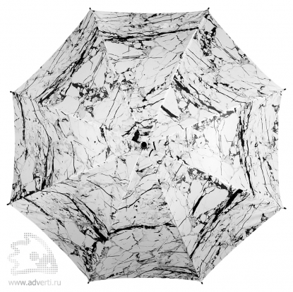 Зонт-трость Marble, полуавтомат, дизайн купола