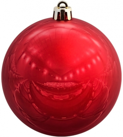 Елочный шар Shiny Smooth, красный