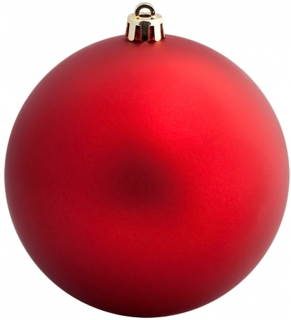 Елочный шар Matt Smooth, красный