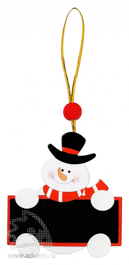 Елочная игрушка Message, с изображением снеговика