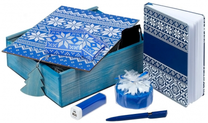 Подарочный новогодний набор Деловой, синий