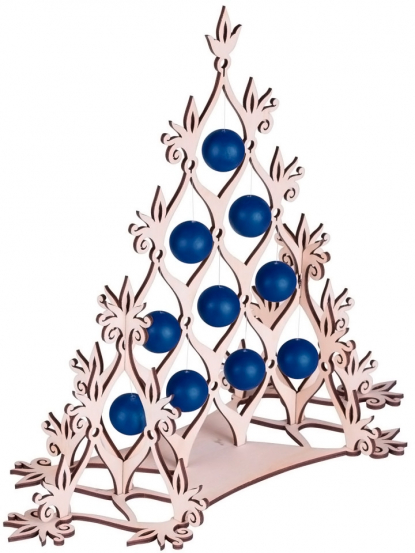 Сборная елка Новогодний ажур, синяя