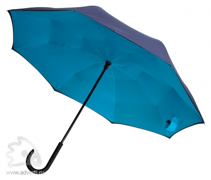 Зонт-трость Unit Style, механический, голубой открытый