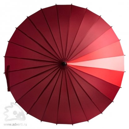 Зонт-трость Спектр, полуавтомат, внешний купол красного зонта