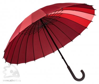 Зонт-трость Спектр, полуавтомат, красный