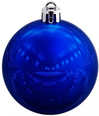 Елочный шар Shiny, синий 