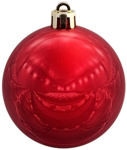 Елочный шар Shiny, красный