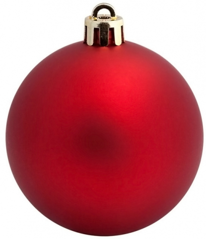 Елочный шар Matt, красный