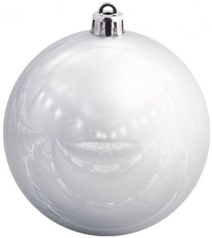 Елочный шар Shiny Smooth, серебристый