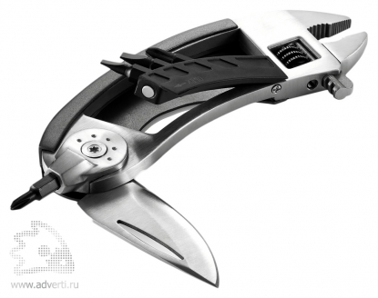 Мультитул Klamp с разводным ключом, отвертка и насадки