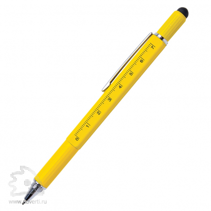 Многофункциональная ручка Пять в одном, жёлтая