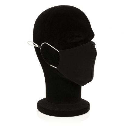 Двухслойная многоразовая маска из хлопка, чёрная