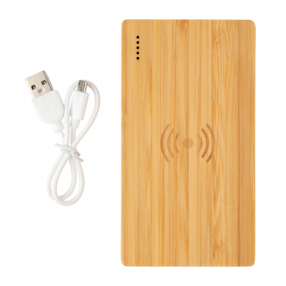 Экологичный внешний аккумулятор Bamboo, 4000 mAh, вид сверху