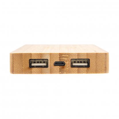Экологичный внешний аккумулятор Bamboo, 4000 mAh, порты