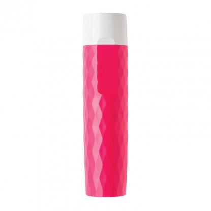 Зарядное устройство Geometric, 2200 mAh, розовое, вид сбоку