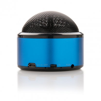 Беспроводная колонка 3W, синяя, оборотная сторона