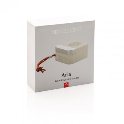 Беспроводная колонка Aria, 5W, белая, упаковка