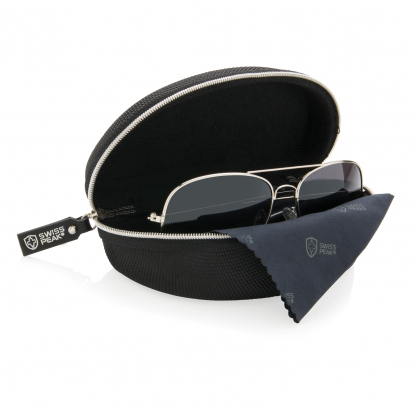Солнцезащитные очки Авиаторы Swiss Peak, в чехле, в открытом виде