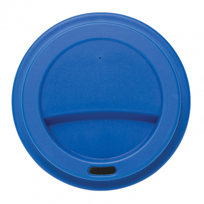 Стакан для кофе с закручивающейся крышкой, синий, вид сверху