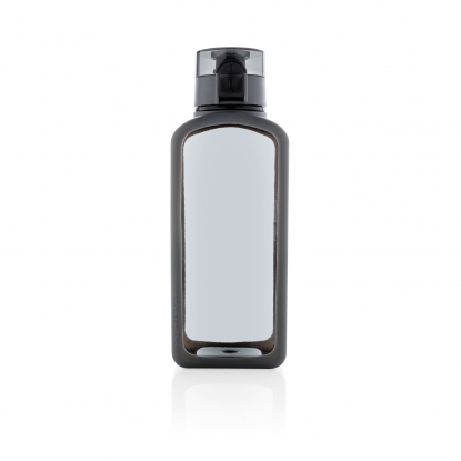 Квадратная вакуумная бутылка для воды, чёрная, вид спереди