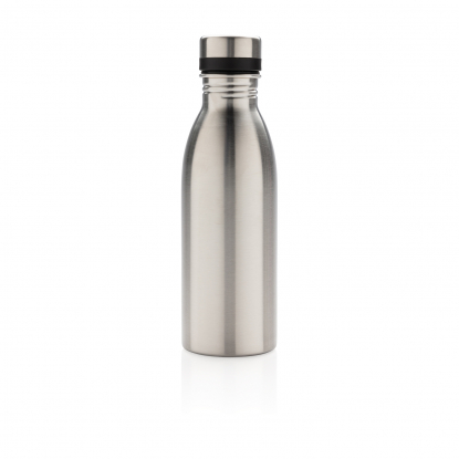 Бутылка для воды Deluxe из нержавеющей стали, 500 мл, серебристая