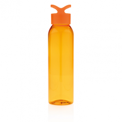 Герметичная бутылка для воды из AS-пластика, оранжевая, вид сбоку