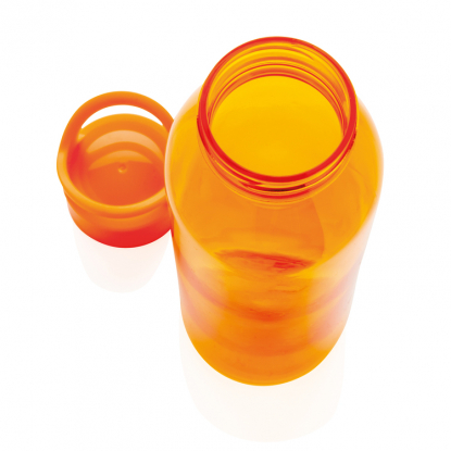 Герметичная бутылка для воды из AS-пластика, оранжевая, вид сверху