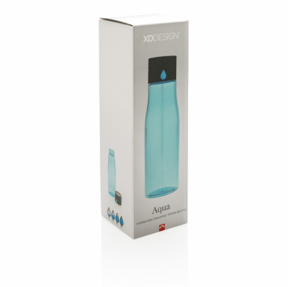 Бутылка для воды Aqua из материала Tritan, синяя, упаковка