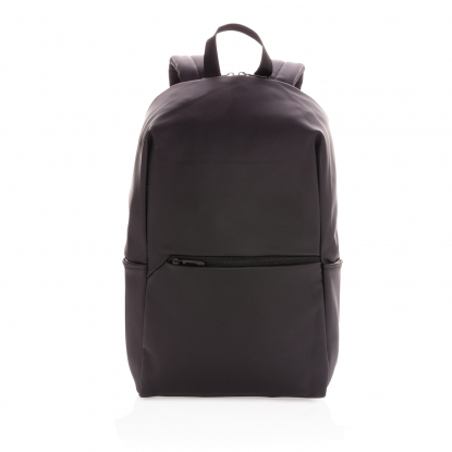 Рюкзак для ноутбука из гладкого полиуретана, 15.6", чёрный