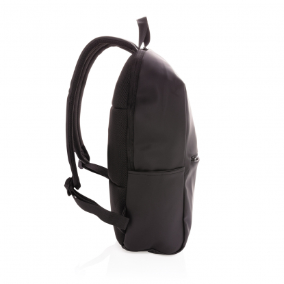 Рюкзак для ноутбука из гладкого полиуретана, 15.6", чёрный