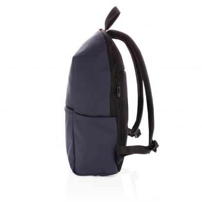 Рюкзак для ноутбука из гладкого полиуретана, 15.6", тёмно-синий