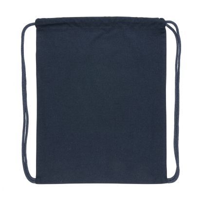 Рюкзак на шнурке Impact из переработанного хлопка AWARE™, темно-синий