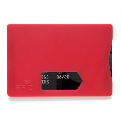 Держатель для карт RFID, красный, пример использования