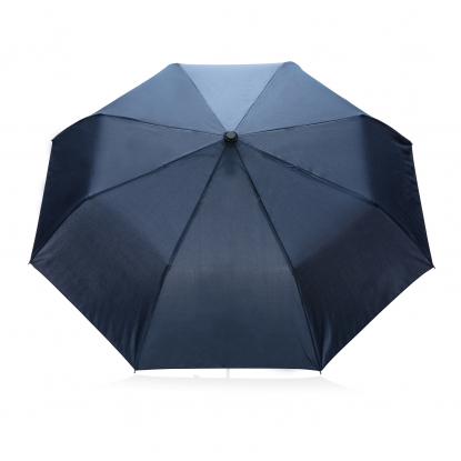 Складной зонт-полуавтомат Deluxe 21”, синий, внешний купол