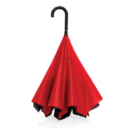 Двусторонний зонт Impact из RPET AWARE™ 190T, d105 см, красный