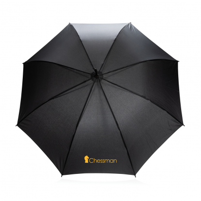Автоматический зонт-трость Impact из RPET AWARE™, d103 см, черный, пример нанесения