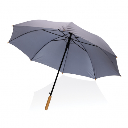 Плотный зонт Impact из RPET AWARE™ с автоматическим открыванием, d120 см, темно-серый