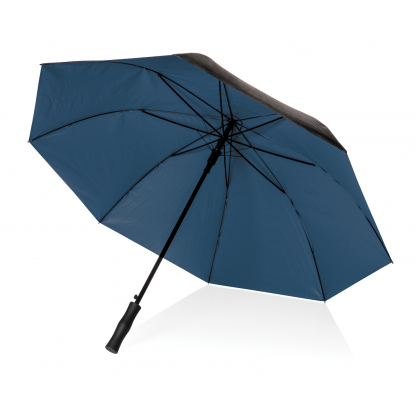 Двухцветный плотный зонт Impact из RPET AWARE™ с автоматическим открыванием, d120 см, синий