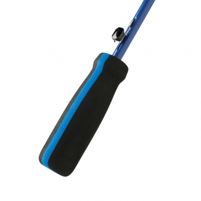 Зонт-трость из стекловолокна, 23", чёрный с синим, ручка