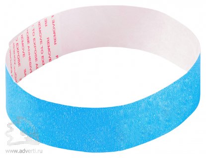 Бумажный контрольный браслет, неоновый голубой