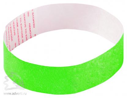 Бумажный контрольный браслет, неоновый зеленый