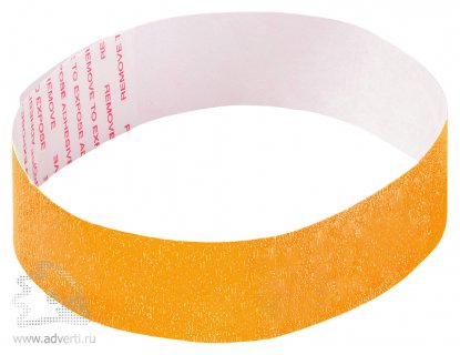 Бумажный контрольный браслет, неоновый оранжевый