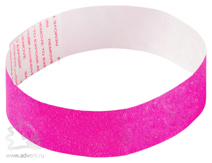 Бумажный контрольный браслет, неоновый розовый