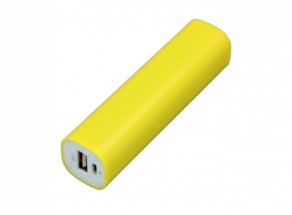 Универсальное зарядное устройство power bank прямоугольной формы, желтое