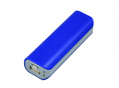 Универсальное зарядное устройство power bank прямоугольной формы, синее